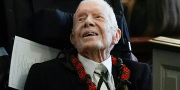 Koningspaar brengt eerbetoon aan voormalig Amerikaanse president Jimmy Carter