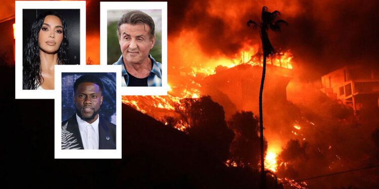 Hollywoodsterren verliezen al het water door branden in Californië