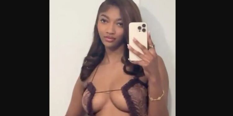 Jonge WNBA-ster schittert in onthullende jurk voor Oud en Nieuw