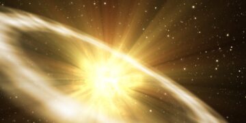 Ontstaan van leven na eerste supernova in waterrijk universum