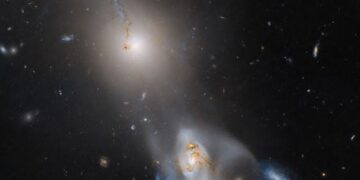 Hubble’s Galactic Dans van Massale Sterrengeboorte