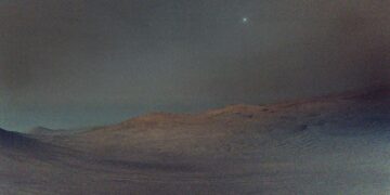 Betoverende luchtshow op Mars