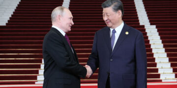 Bespreking tussen Xi Jing en Poetin in het Kremlin