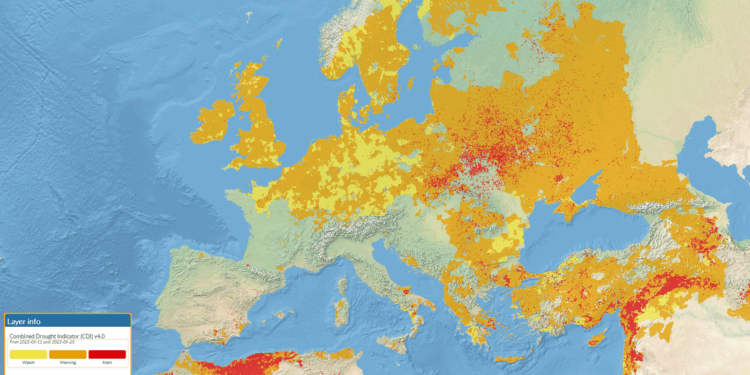 Meer dan 40% van Europa kampt met droogte