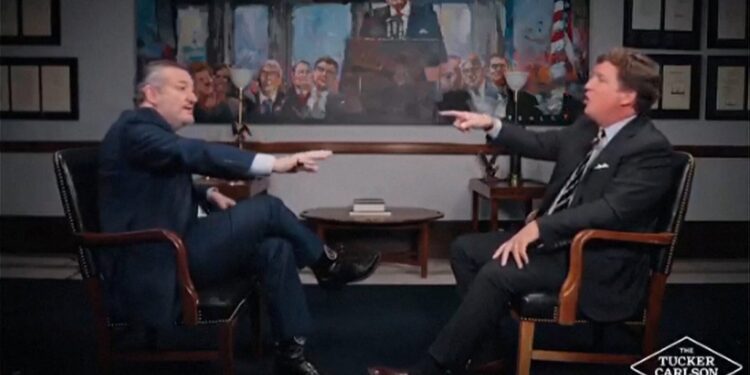 Tucker Carlson ondervraagt Ted Cruz over Iran, Israël en de Bijbel.