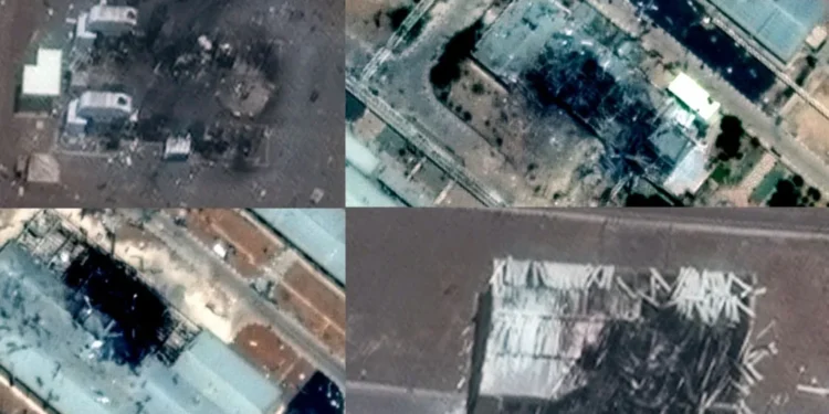 Schade nucleaire faciliteiten Iran vastgelegd via satellietbeelden