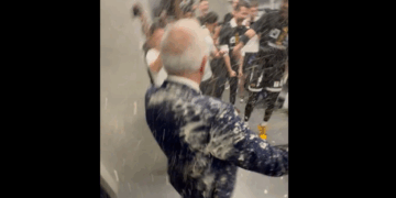 Gek feest in kleedkamer na titel in ABA Liga