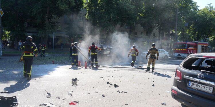 Bedreigde stad Summy in Oekraïne