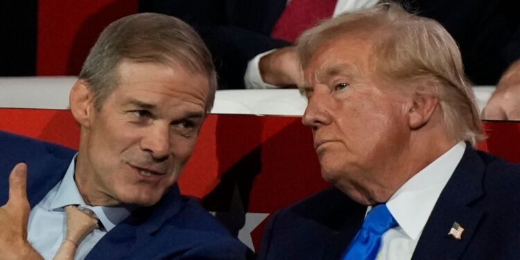 Jim Jordan bekritiseert Online Safety Act tijdens ontmoeting met Peter Kyle.