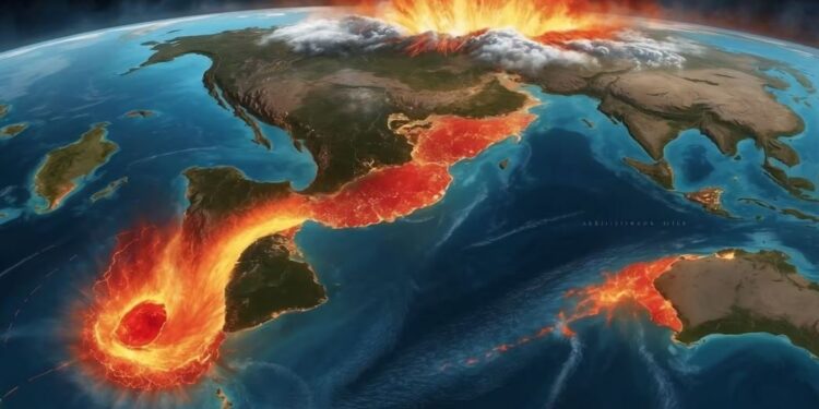 De uitbarsting van de Ring of Fire: chaos en vernietiging