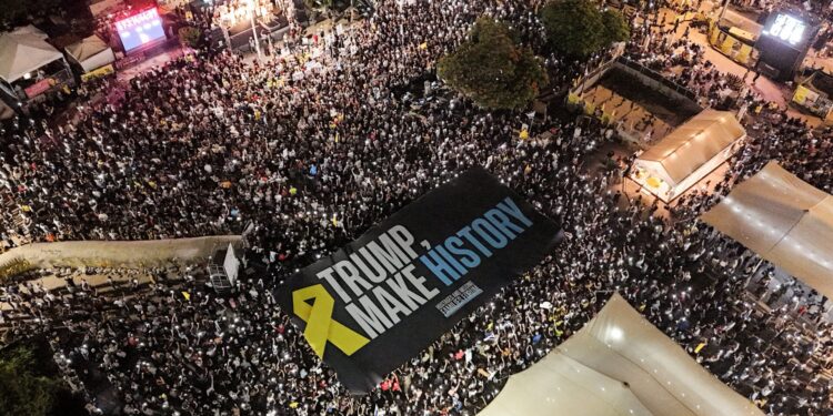 Demonstranten roepen Trump op tot einde oorlog Gaza