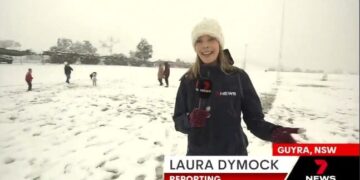 Zeldzame decennia-lange sneeuwval treft Australië