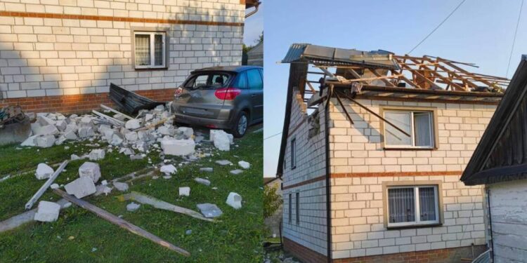 F-16 Rocket vernielt huisdak met niet-Russische dronefragmenten