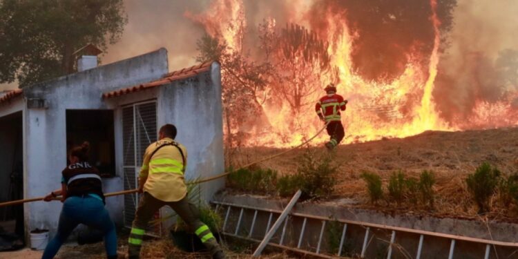 Brandweerlieden strijden tegen branden in Portugal met meer dan 700 manschappen