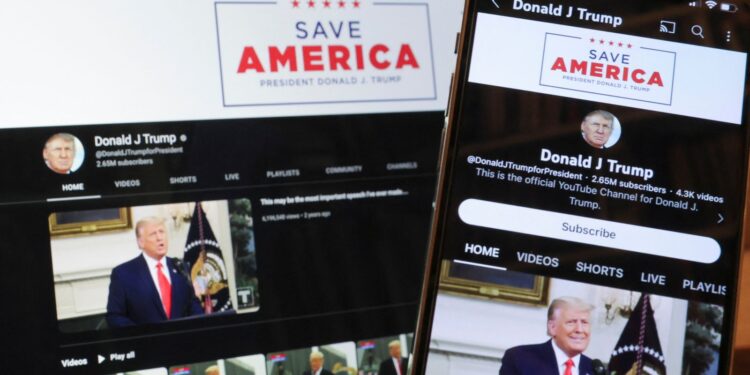 YouTube schikt rechtszaak met Trump over account schorsing