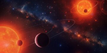Ontdekking van drie planeten bij twee sterren