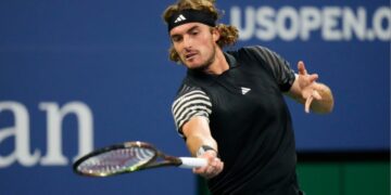 Trots gevecht: Tsitsipas tegen de Portugese Borjes op zaterdagmiddag