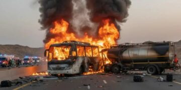 Bus met pelgrims botst op tanker in Saoedi-Arabië: tientallen slachtoffers