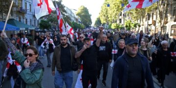 Duizenden Georgiërs demonstreren voor EU-lidmaatschap