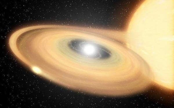 Explosie vernietigt twee sterren, zichtbaar aan hemel van de aarde