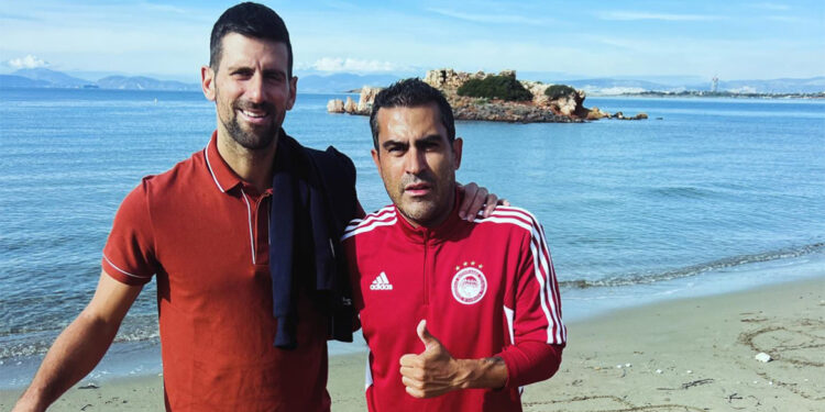 De nieuwe carrière van de Olympiakos-held van de stranden met Djokovic