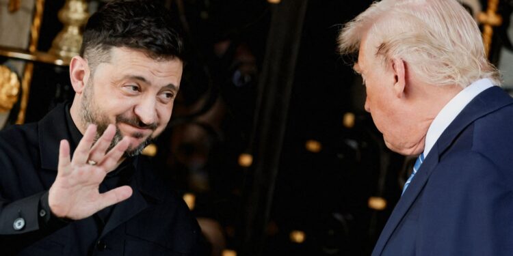 Zelenski’s hoopgesprekken streven naar vrede.