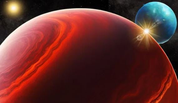 Reusachtige exoplaneet met megamaan ontdekt in verre sterrenstelsels