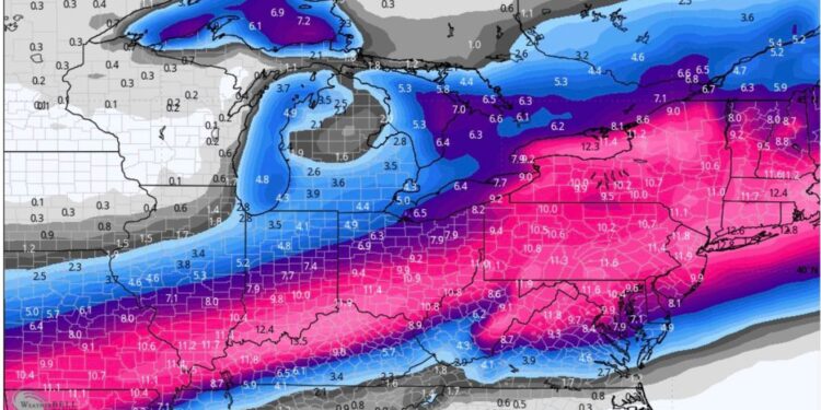 Levensgevaarlijke winterstorm bedreigt VS met sneeuw, ijs en ijskoude temperaturen.
