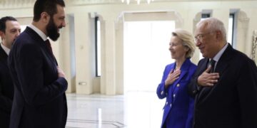 Ontmoeting Ursula von der Leyen met Ahmad al-Sharaa in Syrië