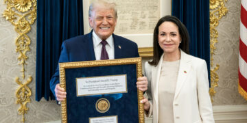 Machado’s prijs voor Trump wordt niet symbolisch overgedragen