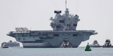 Vliegdekschip HMS Prince of Wales in paraatheid