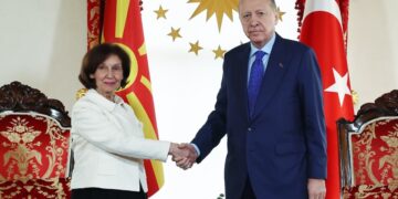 Ontmoeting Erdogan met president Noord-Macedonië in Istanbul