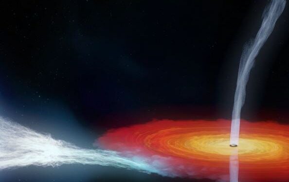 De verbluffende ‘fontein’ van een zwart gat met tienduizend sterrenkracht