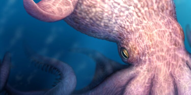 Reusachtige octopus, een mythisch wezen van de zeeën.