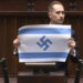 Extreemrechts parlementslid heist Israëlische vlag met hakenkruis in Polen