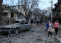 Dodelijke droneaanval in Kherson door Oekraïense troepen.