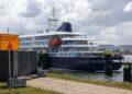 Cruiseschip MV Hondius in Rotterdamse haven