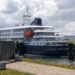 Cruiseschip MV Hondius in Rotterdamse haven