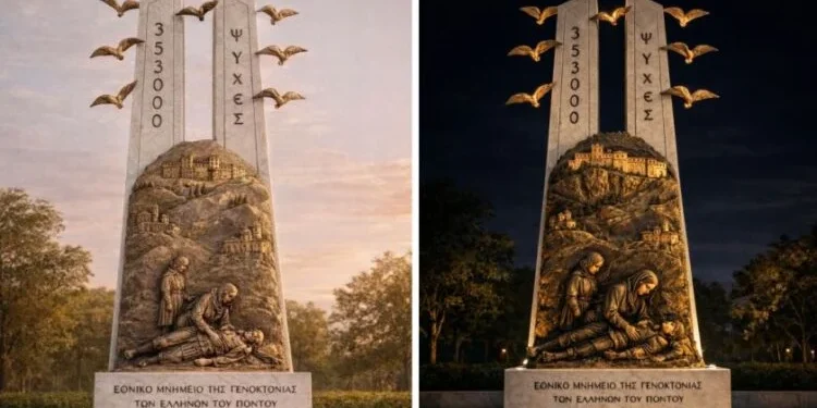 Onthulling Pontian Genocide Memorial in Paralimni door N. Christodoulidis