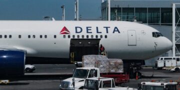 Dichtbij-botsing van jets op druk vliegveld in Amerikaanse nachtmerrie.