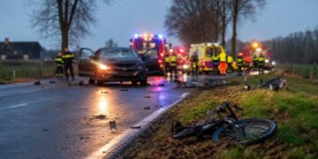 Drie doden na auto-ongeluk met groep fietsers, waaronder twee kinderen