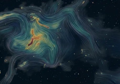 In kaart gebracht: magnetisch veld van sterrenstelselscluster