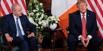 Trump roept op tot Ierse hereniging en voorspelt toekomstige eenheid
